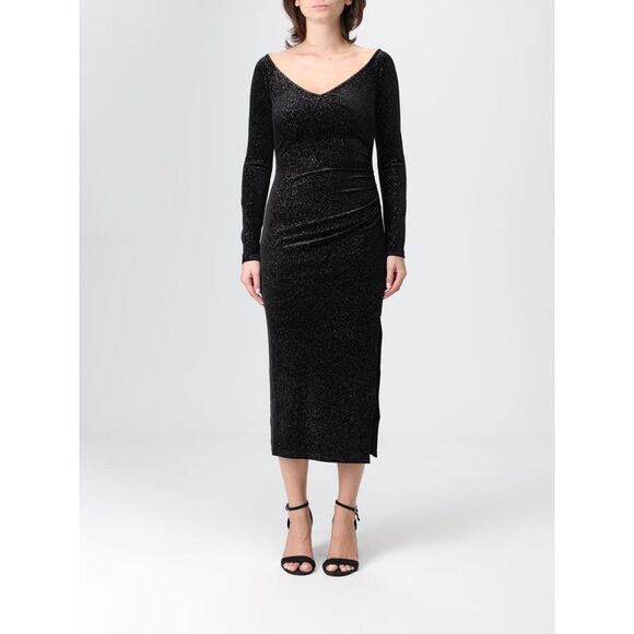 armani exchange black lace dress NWT Designer ARMANI EXCHANGE Prix Conseille Black Knit Lace Belted Midi Dress XS